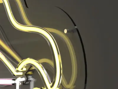 Pie Slice - Neon Sign 3D model