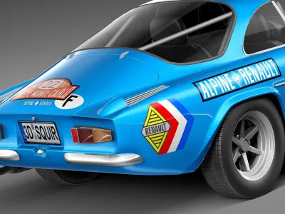 Renault Alpine A110 Rally 1963-1974 3D model