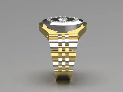 Luxury man Rolex design diamond ring model ror0014 3D print model