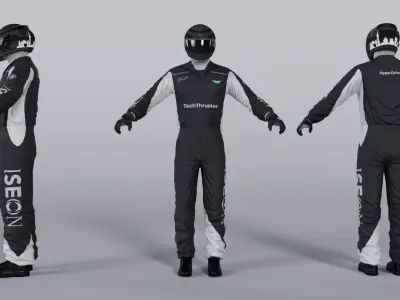 Racing Driver Realistic 3D model