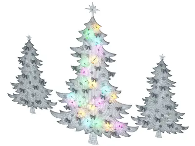 Christmas Wall Trees 3D model