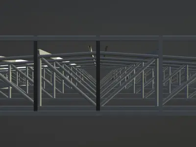Roof structure 3D model