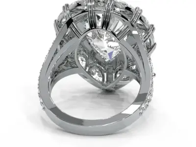 Luxury Pear ring 3D print model