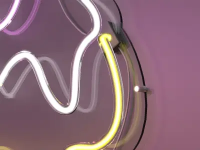 Cupcake 3 - Neon Sign 3D model