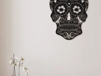 DAY OF THE DEAD SKULL Low-poly 3D model