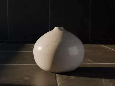 Minimalist Decorative Vase Model PBR FBX OBJ Low-poly 3D model