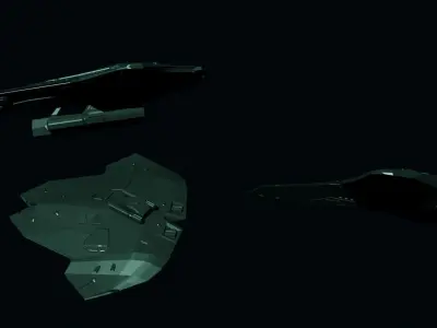Spaceship corvettes Free 3D print model