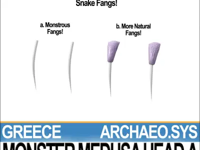 Ancient Greek Monster Medusa Head A 3D model