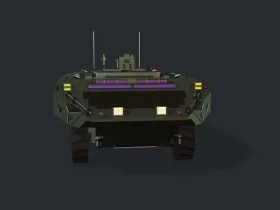 Armored Vehicle SCI FI GTK Wolf APC Low-poly 3D model