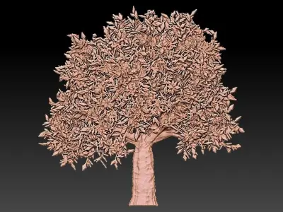 3D TREE golden 3D model