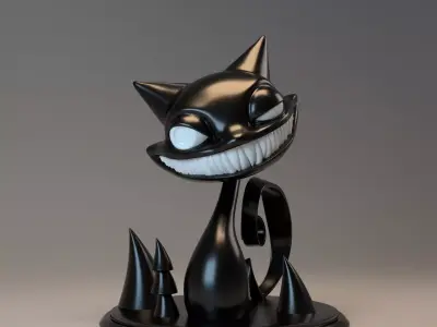 Black cat - sculpture for 3d printing 3D print model