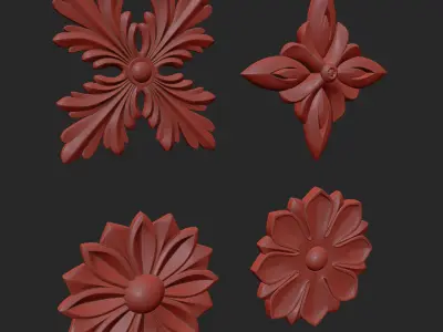 Decorative Floral Ornament 3D model