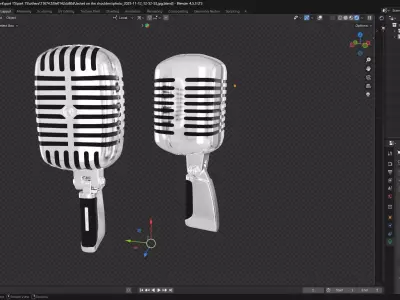 Microphone Low-poly 3D model