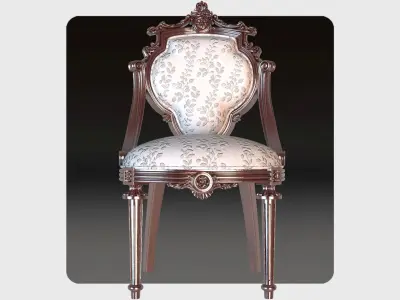Carved chair for cnc 12 3D model
