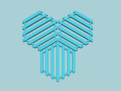 Hexagonal Wall Panel A27 Stripes - Interior Design Decoration 3D print model