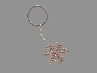 ice-star keychain copper 3D model