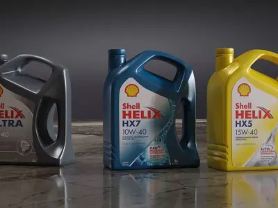Shell Engine Oil 3D model