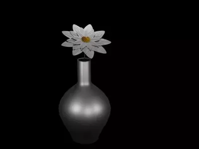 vase and flower  Free 3D model