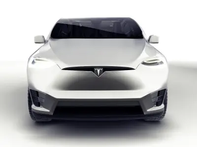 Tesla model X car 3d model vray corona 3D model