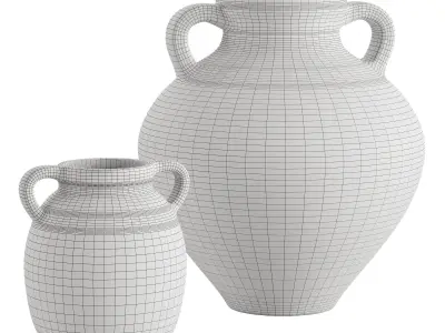 Ceramic Elkwood Vase 3D model