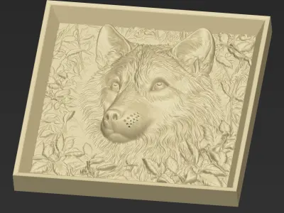 Wolf Head A138 3D print model