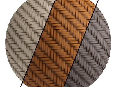 Wicker materials 2- PBR 4k by Sbsar 3D model