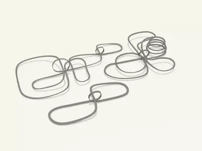 THREE ACROBATIC TRACKS 3D Model Pack