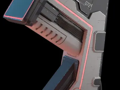 Terminal Sci-fi Low-poly Free low-poly 3D model