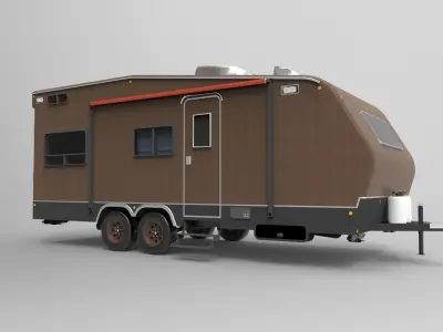 camper van Low-poly 3D model