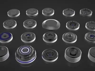 Sci-Fi Kitbash 01 Free 3D model
