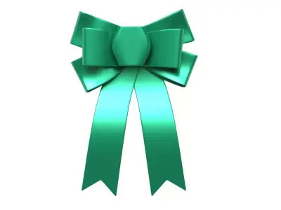 Christmas Bow Ribbon 22 Low-poly 3D model