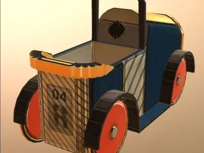 Toy car Low-poly 3D model buy
