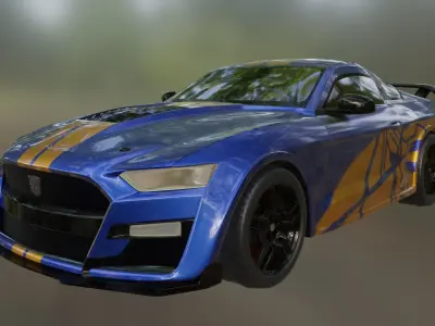 Smokescreen and Barricade - Transformers Ford Mustang  3D model