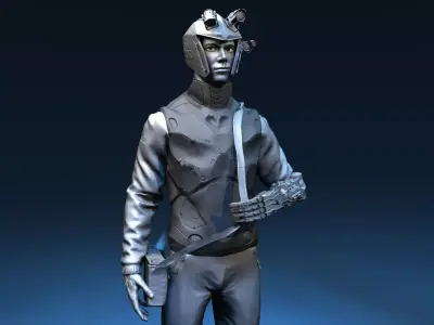 Futuristic Male Character 3D model