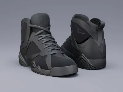 Air Jordan7 retro sneakers version2 3D model