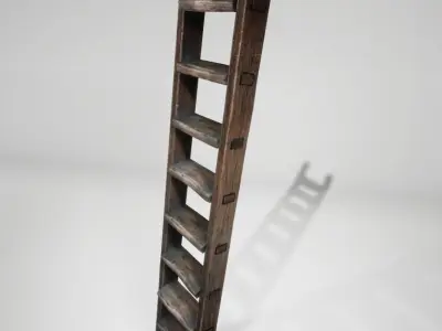 24- Ladder of wood Medieval UE4 Quality Low-poly 3D model