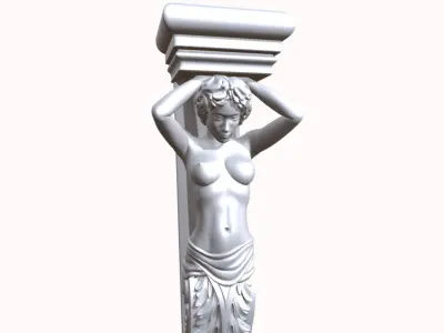 Column pattern girl  3D model