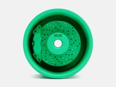 15x10 Minilite Wheel and Brake 3D print model