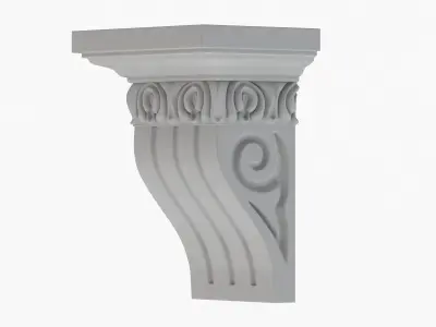 Scroll Corbel 30 3D model