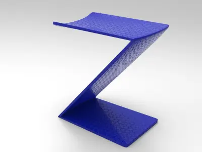 Z Stool Low-poly 3D model