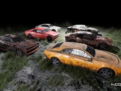 Abandoned Cars Vol3 Low-poly 3D model