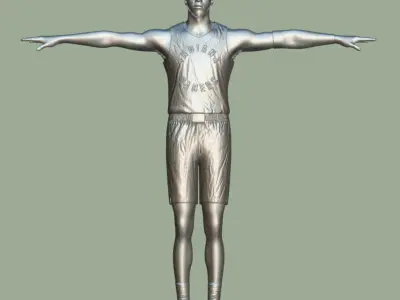 T-Pose rigged Tyrese Haliburton Indiana Pacers  3D model