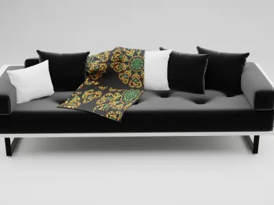 Reclaimed Wood Sofa Low-poly 3D model
