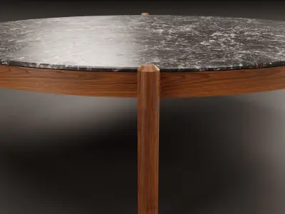 Coffee Table No2 Low-poly 3D model