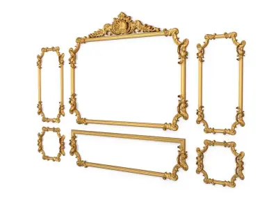 Plaster decorative frame 3d mode 013 3D model