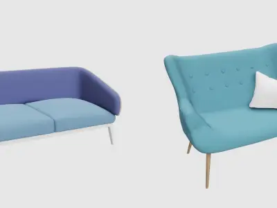 Sofa Asset Pack 3D model