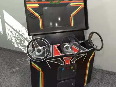 90s Arcade Racing Game Machine Low-poly 3D Model Low-poly 3D model