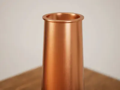 Carafe wooden cabinet with copper pipe Free low-poly 3D model
