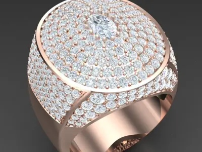 Luxury Men Rings Designs 5MR064 3D print model