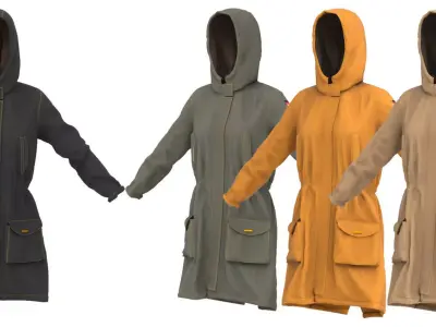 TRENCH PARKA 3D model